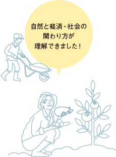 自然と経済・社会の関わり方が理解できました！